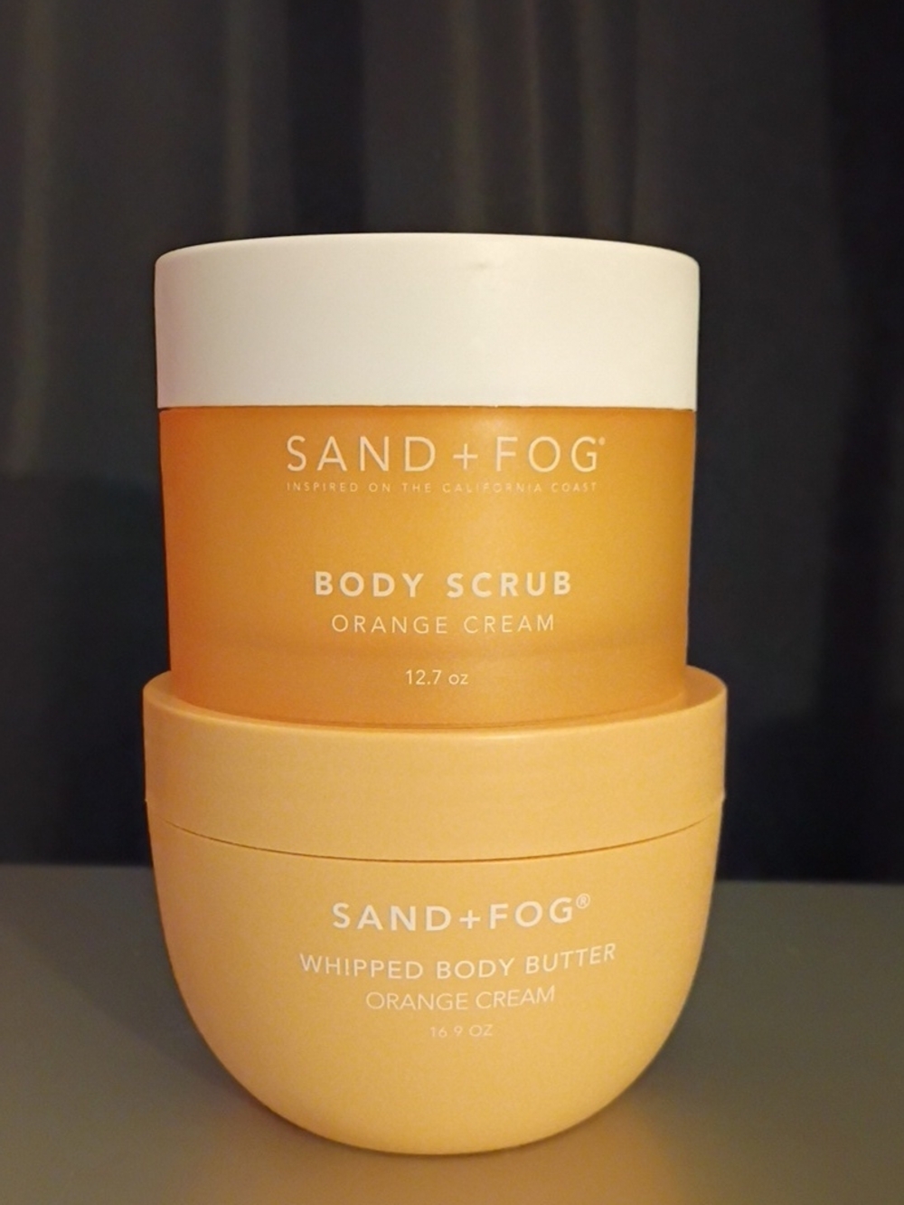 SAND+FOG Orange Cream Body Scrub - Hydrating Exfoliant (Orange)